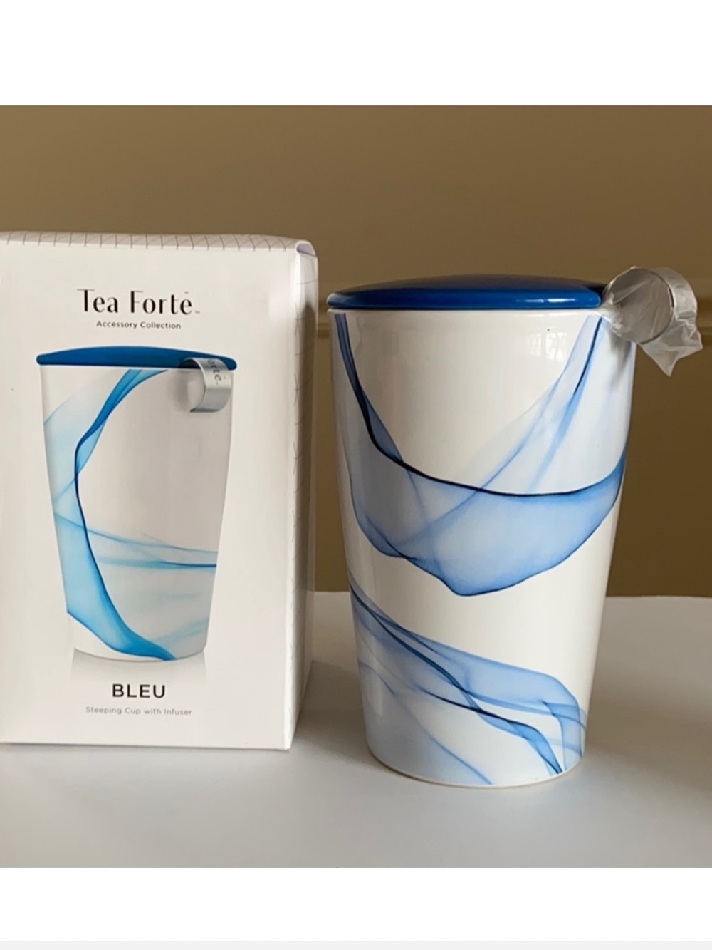 NWT Tea Forte KATI Bleu Steeping Cup with Infuser